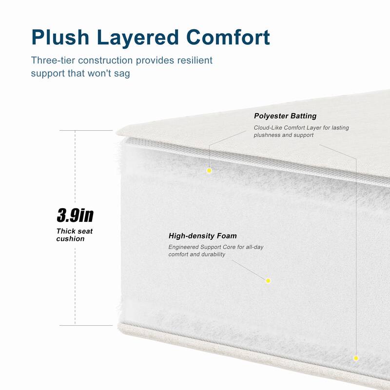 All-weather HIPS Outdoor Sofa Set with Detachable Cushions (Set of 5)