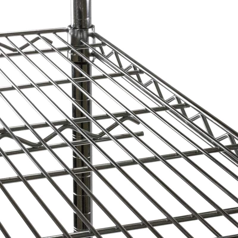Chrome Wire Shelving with 2 Shelves - 8"d x 14"h