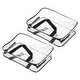 preview thumbnail 1 of 7, 2Pcs Clear Toiletry Bag Makeup Pouch with Zipper Handle - 11.8x3.9x8.7"