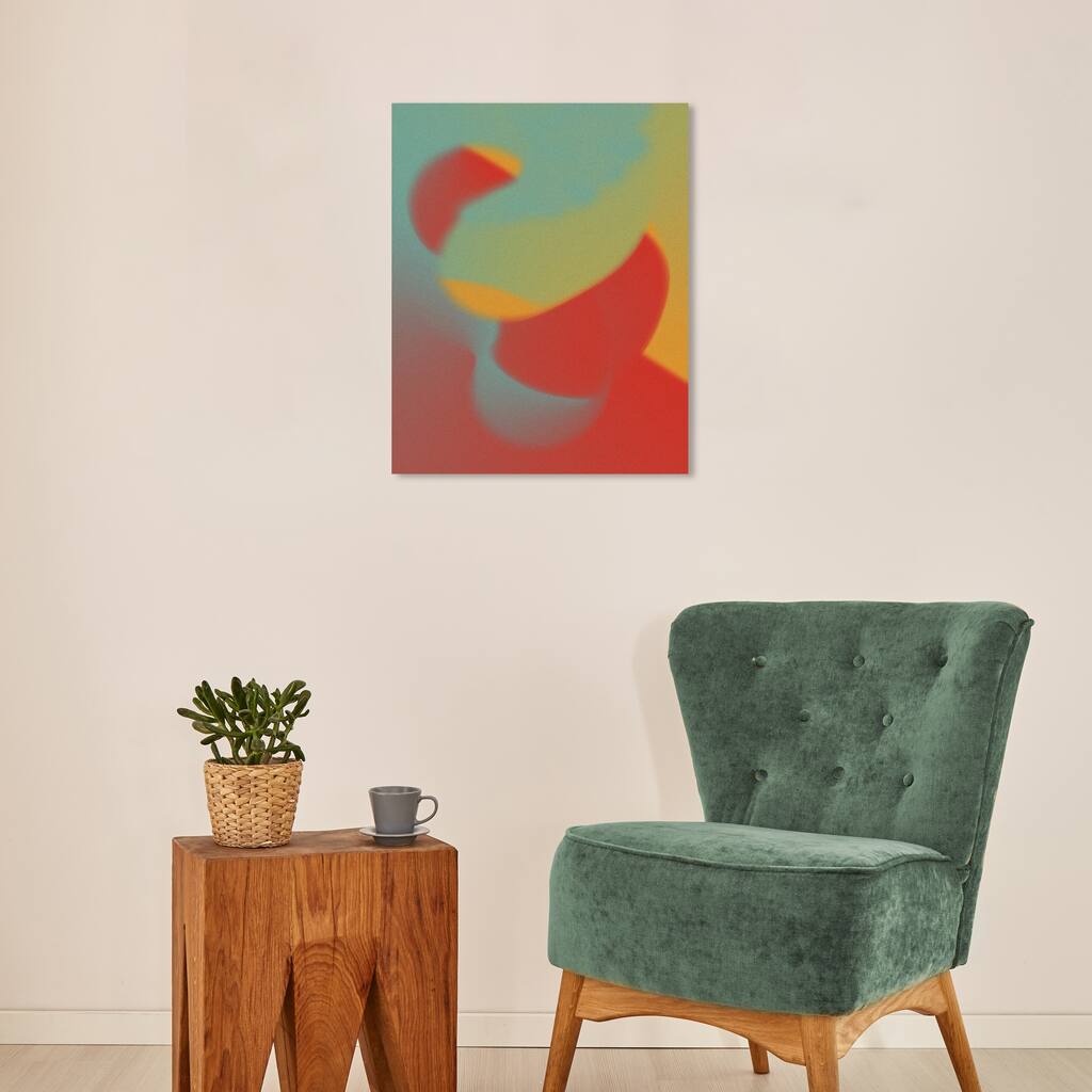 Wynwood Studio Canvas Abstract Grabbing with My Fingers Red Wall Art Canvas Print