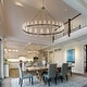 preview thumbnail 13 of 20, Black Wagon Wheel Chandelier Modern Farmhouse Chandelier