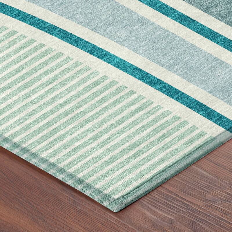 Machine Washable Indoor/ Outdoor Contemporary Keely Chantille Rug