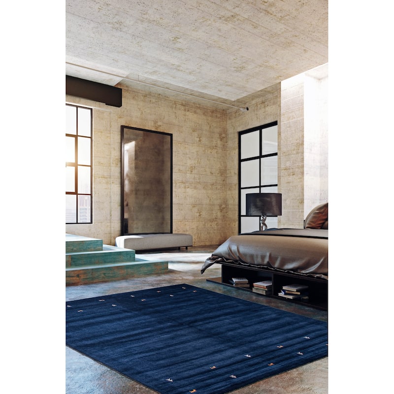 Kashkuli Gabbeh Blue Rug 6'8" x 9'4" - 6'8 x 9'4