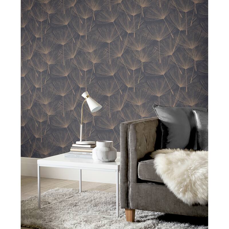 Arthouse Kazue Metallic Dandelion Wallpaper