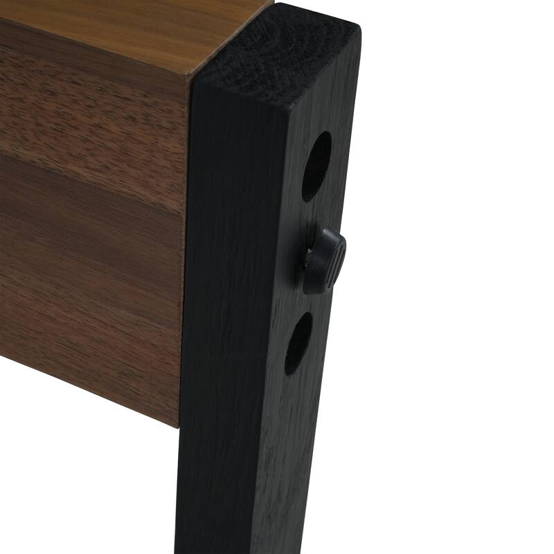 Roomfitters 63" Rectangular Dining Table with Solid Wood Top and Sturdy Double Pedestal Base, Modern Kitchen Table