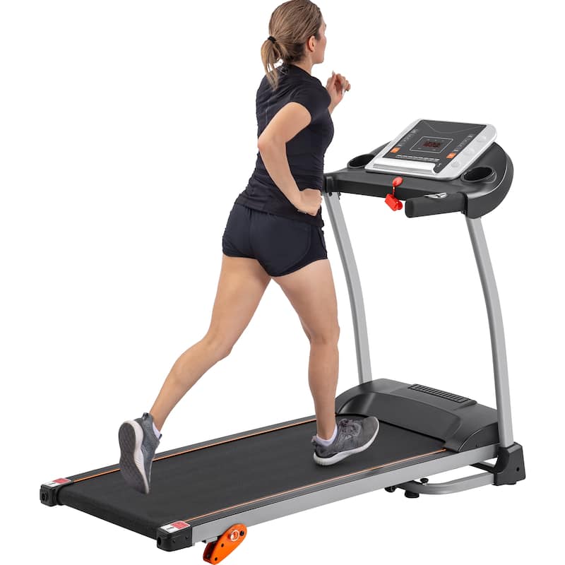 Fold Treadmill, 2.5HP Electric Running with Device Holder & Pulse Sensor, 3-Level Incline Adjustable Compact Foldable
