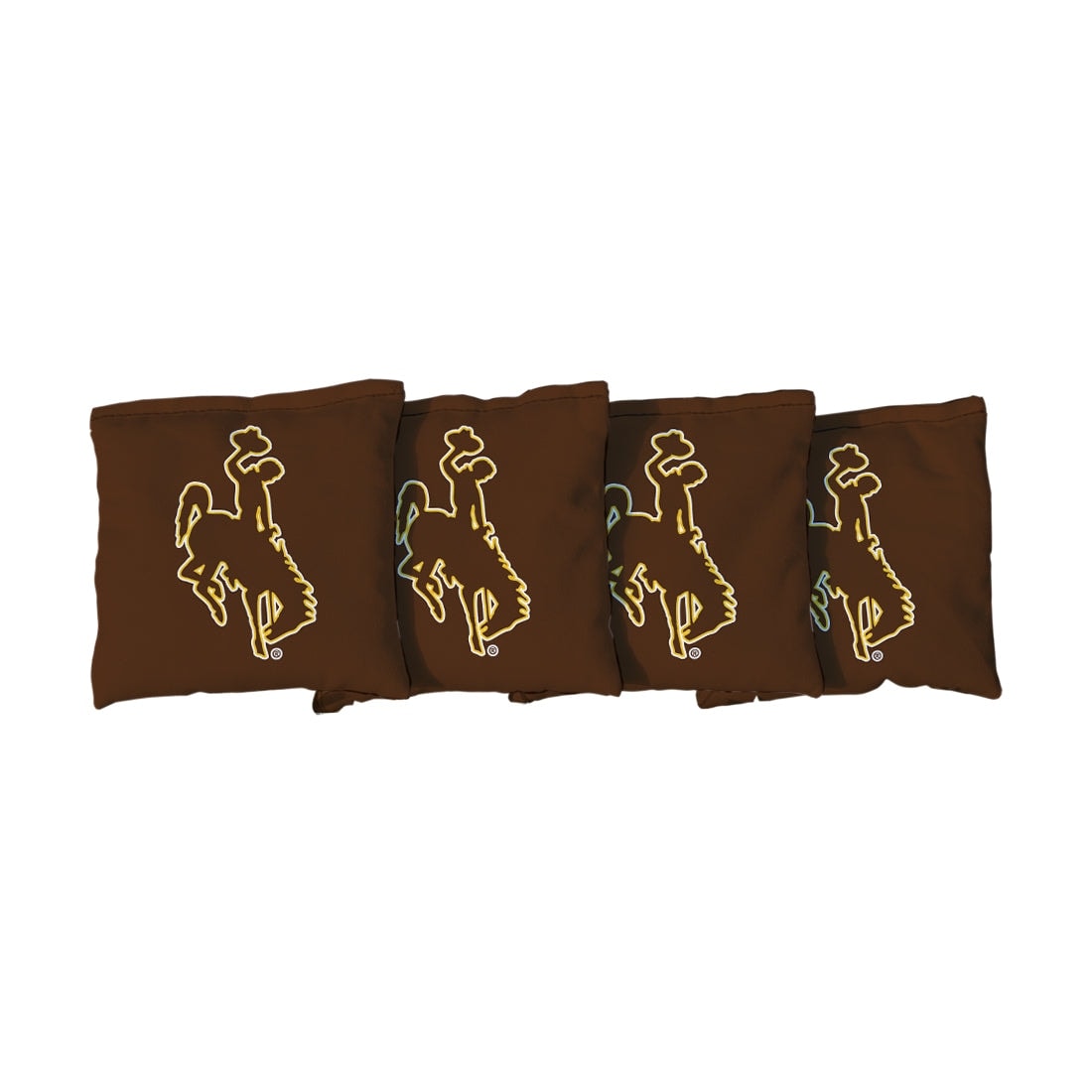 Wyoming Cowboys Brown Cornhole Bags