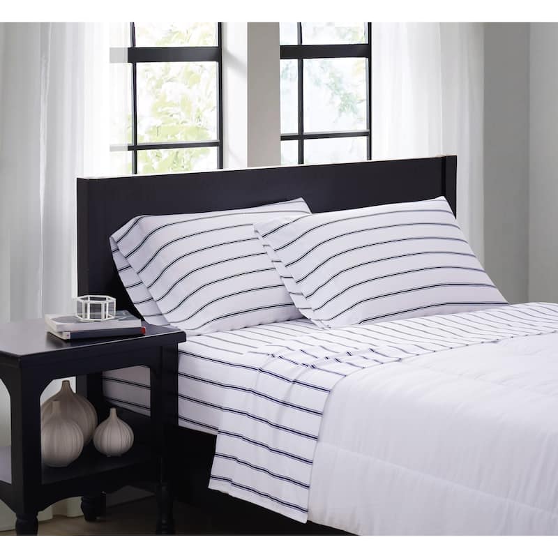 Truly Soft Ticking Stripe 4 Piece Sheet Set