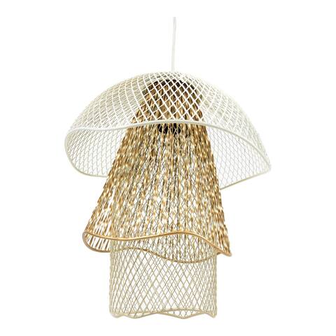 Aurelle Home Modern Layered Iron Mesh Pendant Lamp