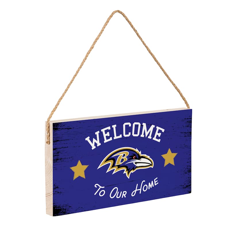 Baltimore Ravens Wooden Door Decor Wall Sign - Multi-Color