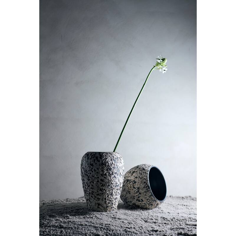 Handmade Standing Bowl Vase - 8.25" - White