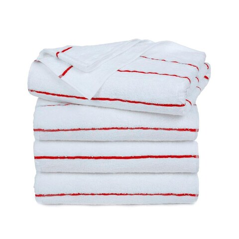 Ample Decor Beach Towels set of 4 Soft Cabana Stripes - 30" x 68"