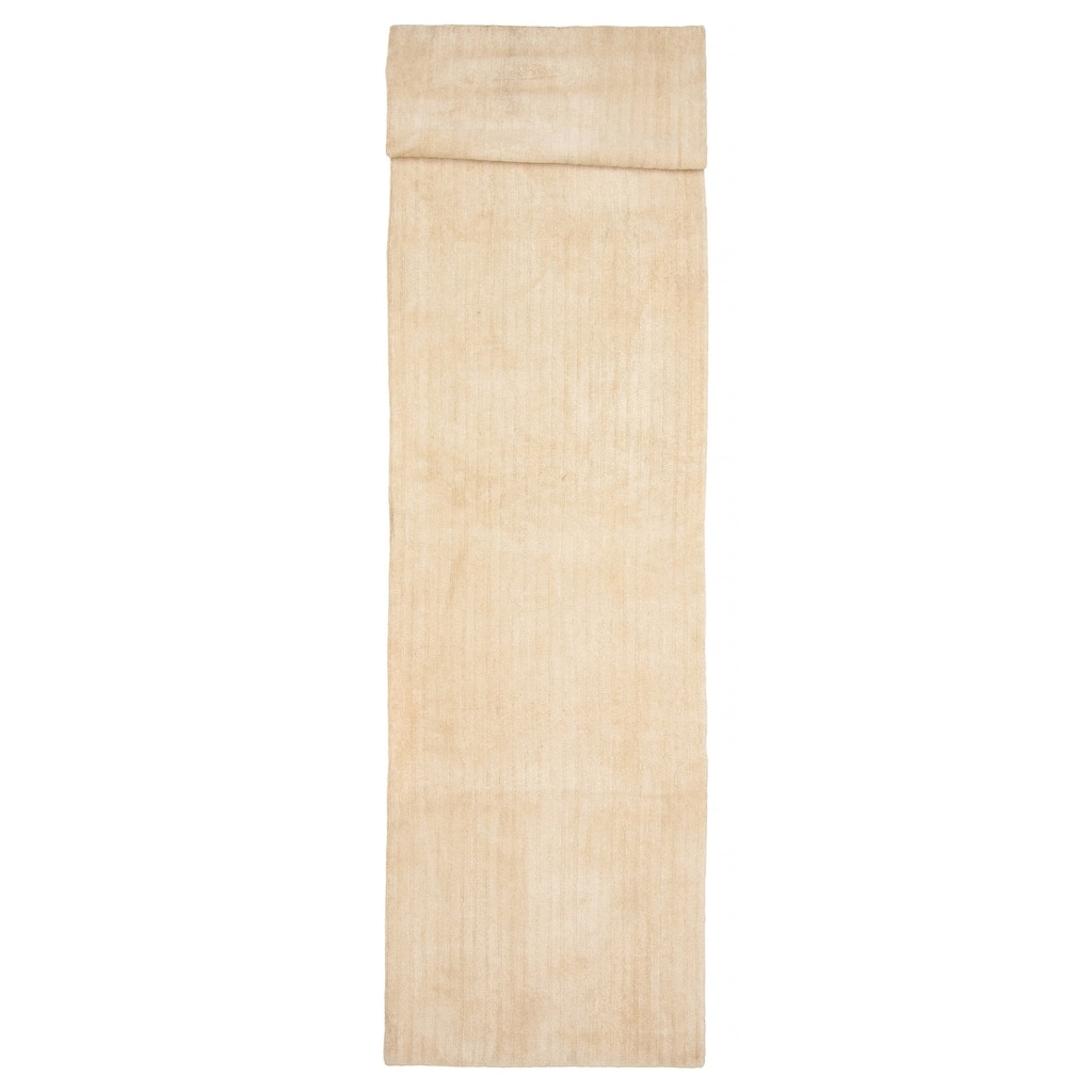 ECARPETGALLERY Hand-knotted Opulence Cream Wool Rug - 2'10 x 14'6