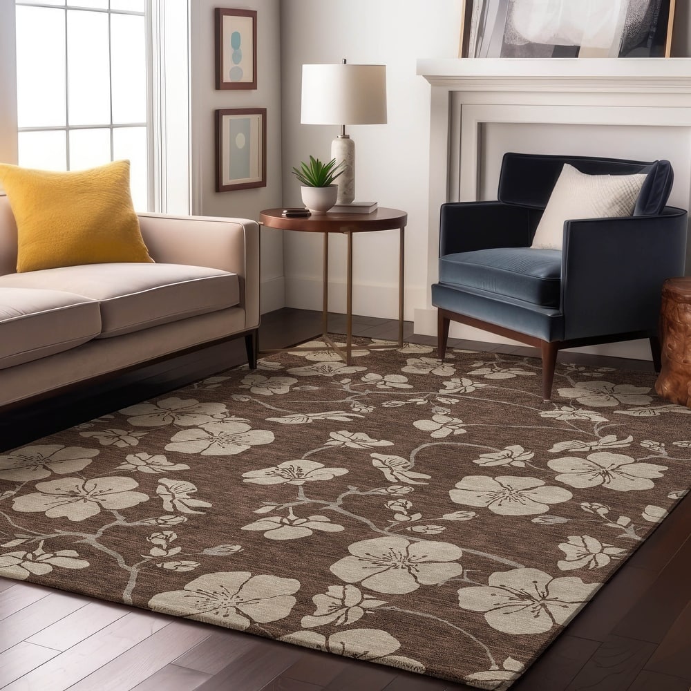 Premium Washable Super Soft Modern Floral Mayfield Rug