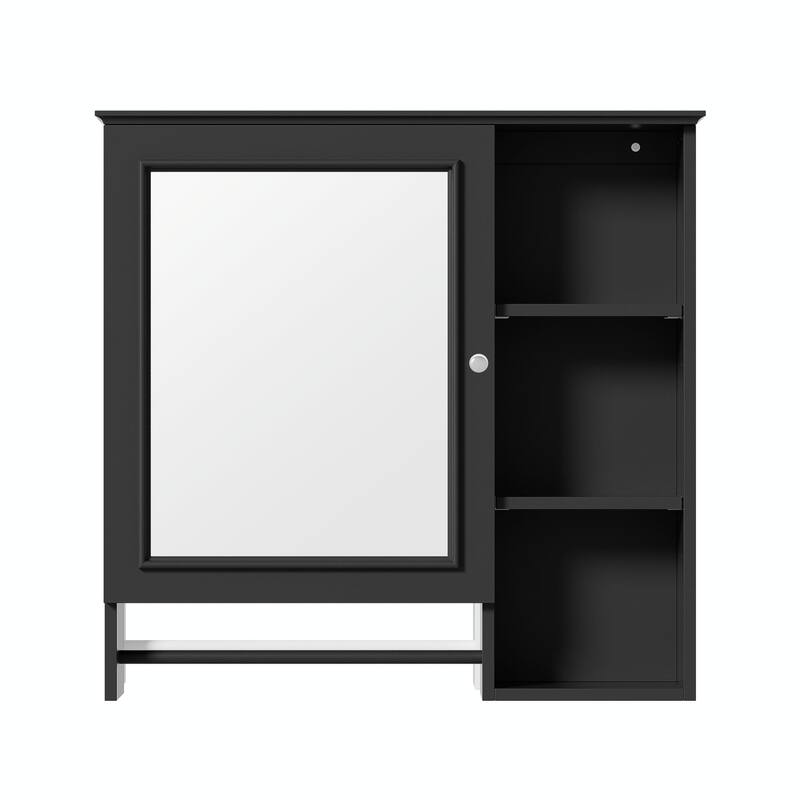 Wall-Mounted Bathroom Storage Cabinet with Large Mirror Door