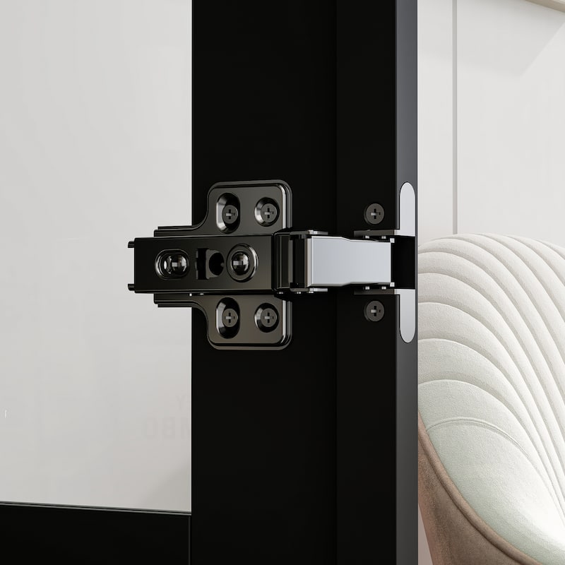 LED Glass Display Cabinet with Aluminum Alloy Frame Glass Door Showcase Wine Storage Cabinet