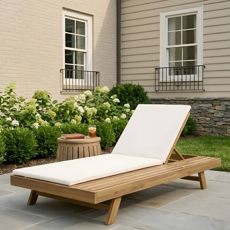 Lounge Chair Set with Open-Sided Design Black Lacquered Locust Wood Frame with Waterproof Cushions