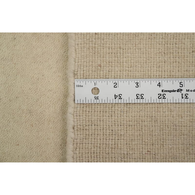 Hand Knotted Oriental 100% Wool Carpet Tribal Animal Pictorial Beige & Ivories Gabbeh Area Rug - 6' 5'' X 6' 7''