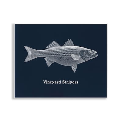 Stupell Vineyard Stripers Fish Wall Plaque Art Design By Phillipa Katz