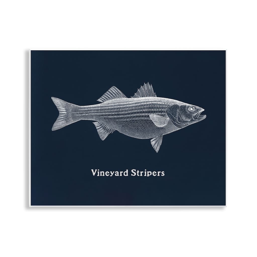 Stupell Vineyard Stripers Fish Wall Plaque Art Design By Phillipa Katz