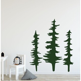 Shop Pine Tree Wall Decal For Nursery On Sale Overstock 32015518