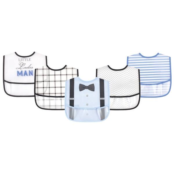 slide 1 of 1, Little Treasure Baby Boy Waterproof PEVA Bibs 5pk, Ladies Man, One Size - Ladies Man - One Size One Size - Ladies Man