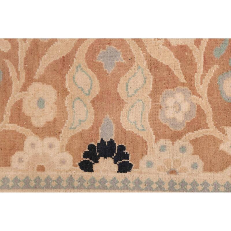 ECARPETGALLERY Hand-knotted Peshawar Oushak Brown Wool Rug - 9'0 x 11'10