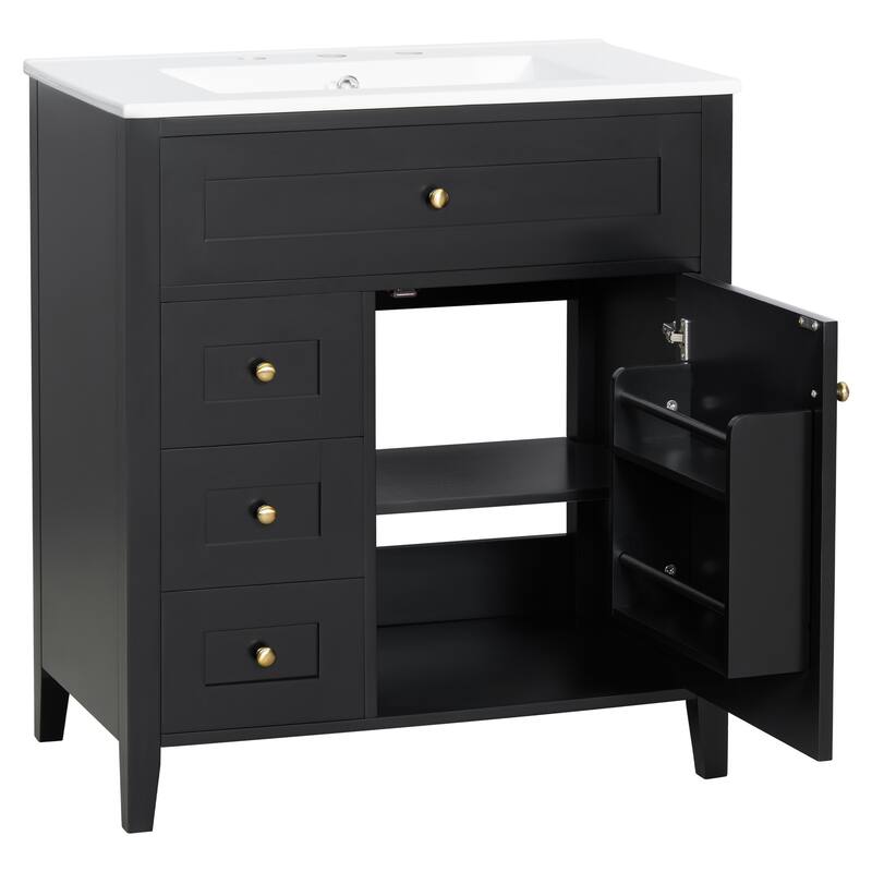GDFStudio - Oliver Harrington Modern Freestanding Bathroom Vanity with Efficient Storage