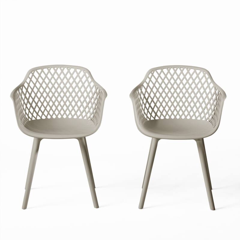 Christopher Knight Home Poppy Outdoor Modern Dining Chair (Set of 2)