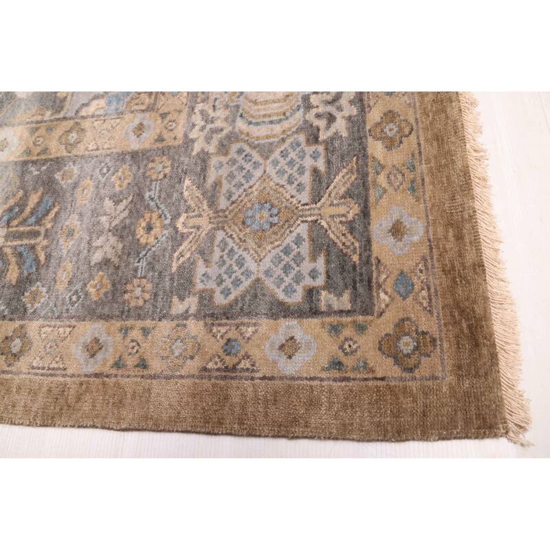 ECARPETGALLERY Hand-knotted Jules Sultane Light Grey Wool Rug - 10'0 x 13'10