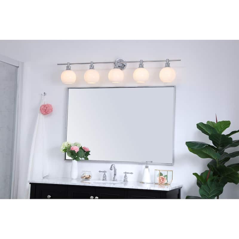 Elegant Lighting Collier 5 Light 47" Wide Bathroom Vanity Light with