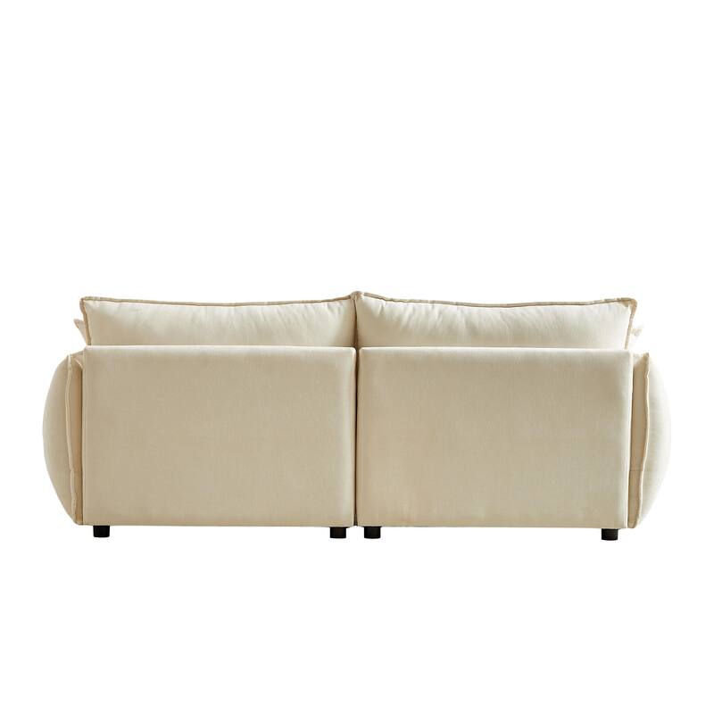 Convertible Chenille Sleeper Sofa Couch with Pillows, Modern Design for Living Rooms