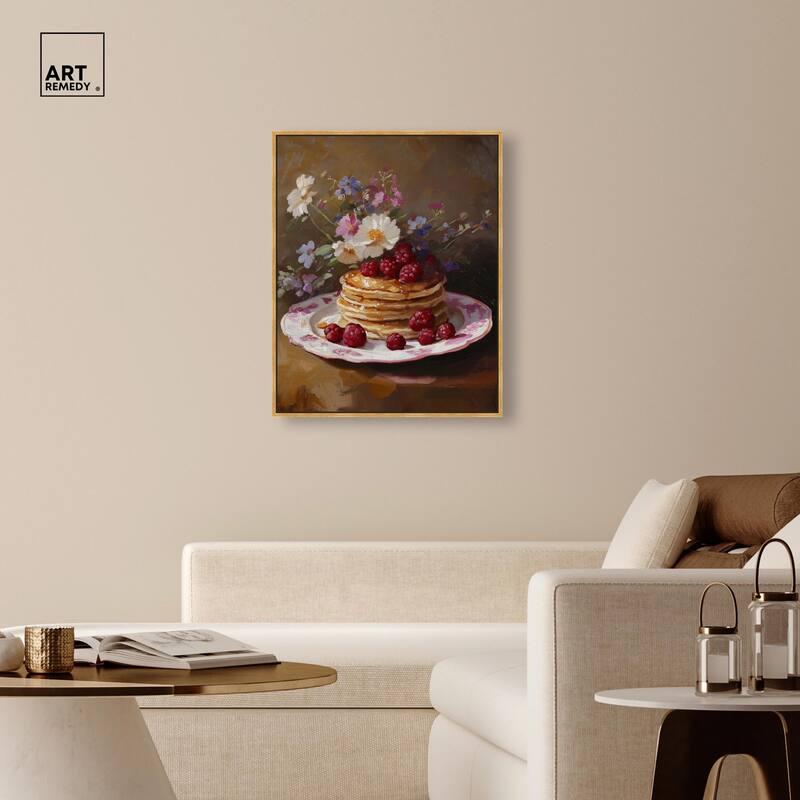 Raspberry Pancakes I Canvas by Art Remedy