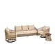 preview thumbnail 9 of 81, Rope Woven Patio Conversation Set with Swivel Chair & Settee Cushions