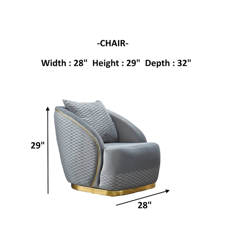Calista 4 Pieces Living Room Sets 1 Sofa 1 Love seat 1 Chair