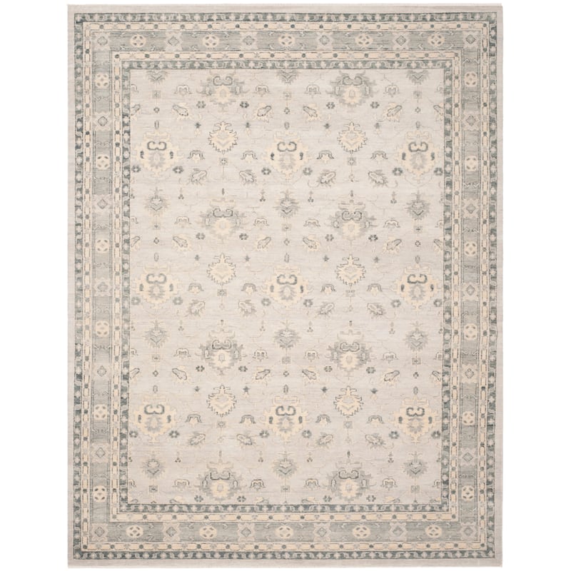 SAFAVIEH Couture Hand-knotted Oushak Mechthild Traditional Oriental Wool Rug - 8' x 10' - Silver
