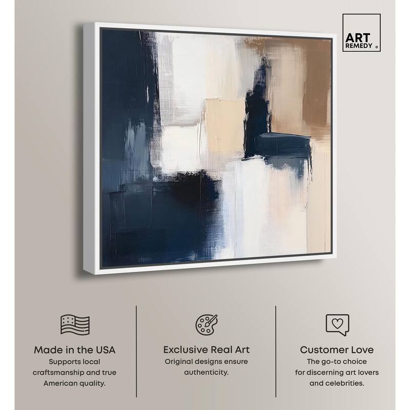 Blue Mood Depth I Canvas by Art Remedy