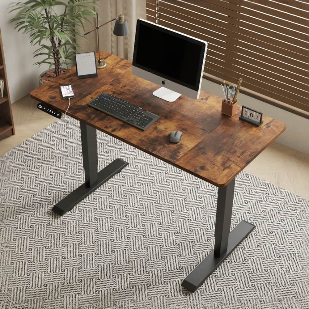 Rossetta 48" Modern Standing Lift-up Height Adjustable Desk with Built-in Side Fast-charging Port