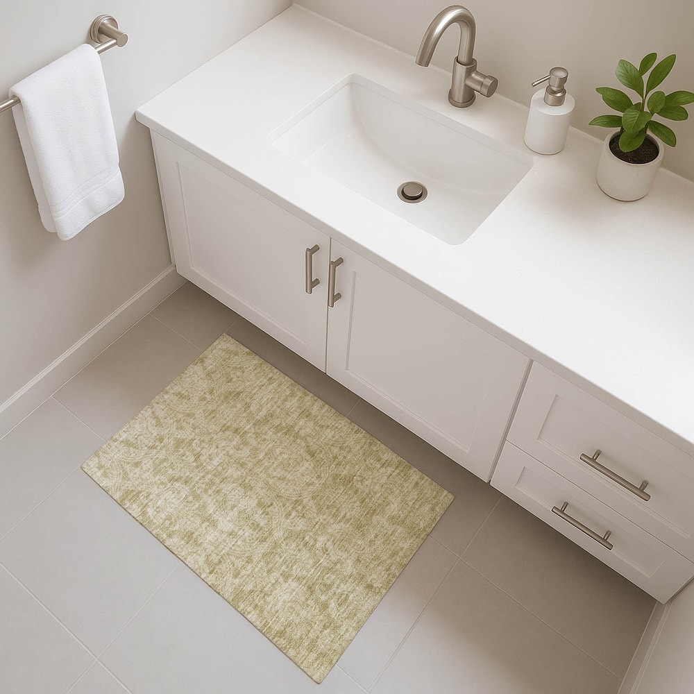 Premium Washable Super Soft Traditional Damask Mayfield Rug