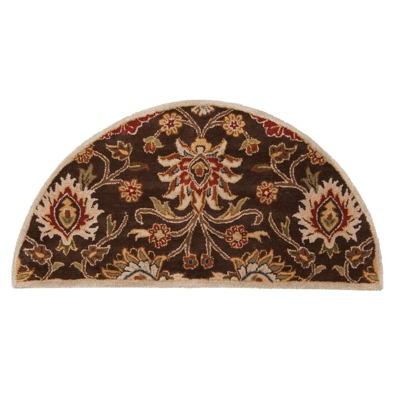 Patchway Handmade Classic Floral Wool Area Rug