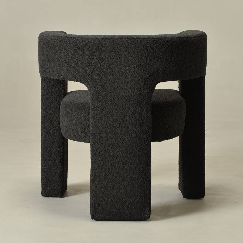 KINWELL 28" Wide Boucle Upholstered Square Armchair