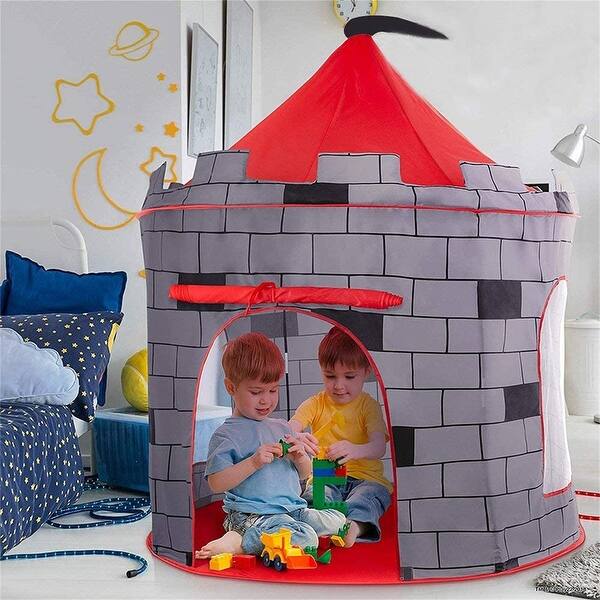 slide 2 of 10, Portable Kids Castle Tent Princess Castle for Indoor and Outdoor Games