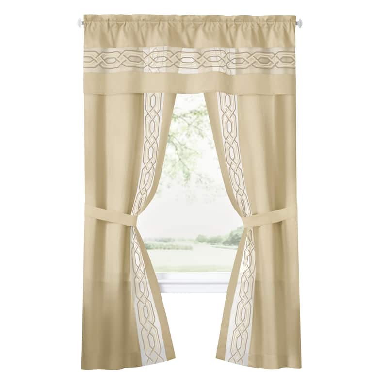Achim Paige 5 Piece Window Curtain Set