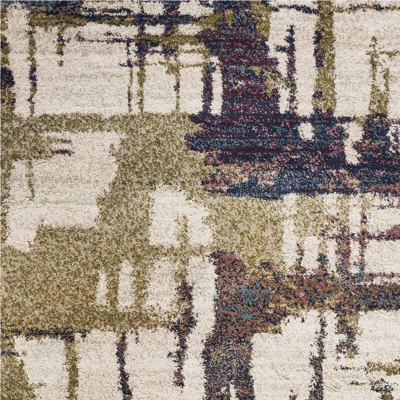 Domani Portland Abstract Geometric Shag Rug