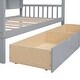 preview thumbnail 10 of 22, Wooden Twin Size House Bed with 2 Drawers,Kids Bed with Storage Shelf, Gray
