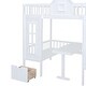 preview thumbnail 18 of 37, Impression & Beautiful Full-Over-Full Bunk Bed with Changeable Table,Elegant Children Bed
