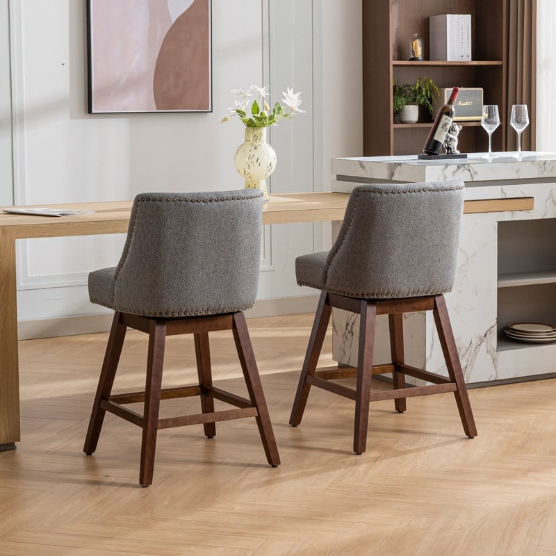 Counter Height Swivel Barstools Set of 4