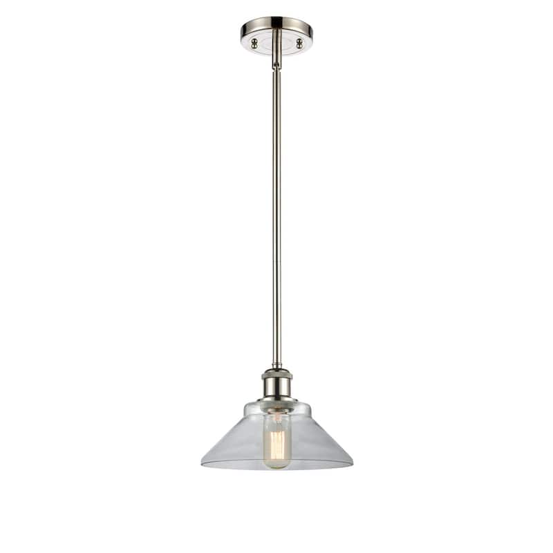 Innovations Lighting Orwell 9" Wide Mini Pendant - Polished Nickel / Clear