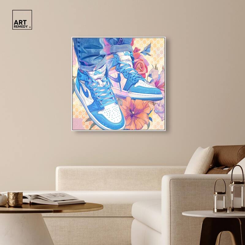 Sneakers in Bloom Canvas by Art Remedy