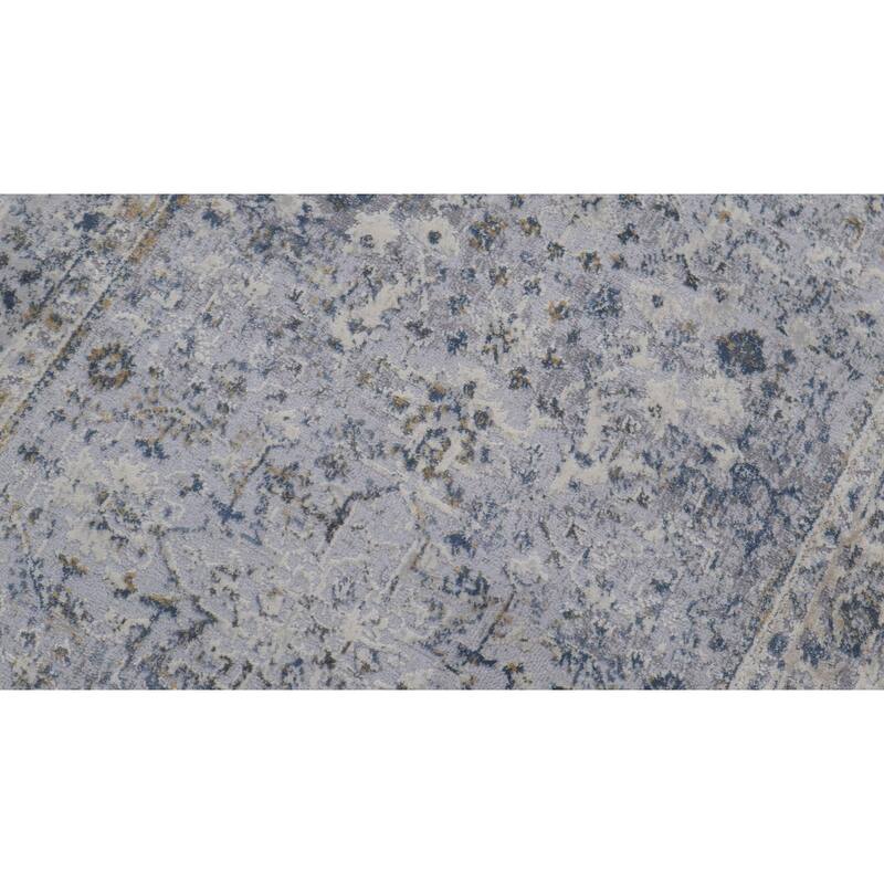 Vintage Zinnia Light Grey Blue Rug